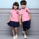 Summer Cotton Fabric Kindergarten Primary School Uniform / Kid Pink Polo Shirts