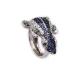 2012 Newest And Fashion Silver + Zircon Diamond Animal Ring With Zircon