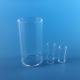 Customized Large Size Quartz Glass Tube One End Round Flat Head