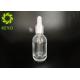 Round Boston Shape Thick Bottom And Thick Wall High Transprarency Glass Bottle With Aluminum Dropper