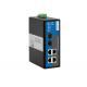 Industrial Din Rail Mount Ethernet Switch , Full Gigabit 6 Port Ethernet Switch