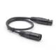 Black 3 - Pin Xlr Cable Stage Lighting Accessories For Stage / Christmas Light
