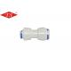 K1564 White Plastic Straight Quick Connector Equal Shape With 1/4'' 3/8'' Tube Pore