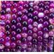 Purple Stripped Agate Healing 8mm Round Gemstone Beads For Gift Giving