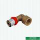 Customized Female Threaded Elbow Compression Double Straight Brass Press Union Fittings For Pex Aluminum Pex Pipe