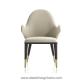 PU Leather Solid Wood 55cm 94cm Cream Upholstered Dining Chairs