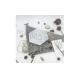 Hexagon Art Stone Tile Natural Marble White Easy Cleaning Customized Size