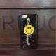 Hard PC Frosted All-inclusive Smile Face Strap Metal Chain Back Cover Cell Phone Case For iPhone 7 6s Plus
