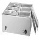 1500W Electric Food Warmer Bain Marie with 6 Tanks and Packaging Size 730*630*280mm