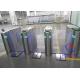 Professional Automatic Flap Turnstiles Gates Stainless Steel 304 For 3 Meter Long Entrance
