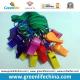 High Quality Eco-friendly Plastic PS Colorful Whistles 5.6x1.8cm with Green Lanyard 45cm Length