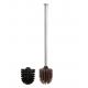 TPR Soft Rubber Soft Hair Toilet Brush antibacterial Stainless Steel Bathroom accessories silicone toilet brush