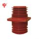 Tear Proof Epoxy Resin Electrical Insulator Red Condenser Bushing In Transformer