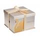 Delicate Cake Paper Box Packaging With Ribbon And Customized Picture