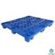 Grid Surface Lightweight Plastic Pallet 4 Way Entry European HDPE One Sided with Nine Leg