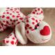 Lovely Valentines Day Stuffed Toys / Animal Dog Stuffed Push Toys For Celebration 35cm