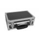Small aluminum  hard tool camera case with black ABS material and aluminum frame