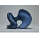 Blue Custom Resin Sculpture Matte Abstract Form Sculpture Club Exhibition Decoration