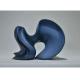 Blue Custom Resin Sculpture Matte Abstract Form Sculpture Club Exhibition Decoration