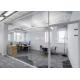 modular partitions acoustic reduce 45db Office demountable double glass partition wall