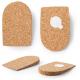 Antistatic Antiskid Natural Cork Sole Heel Lift Inserts  4.5*2.7in 4.25*2.4in