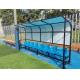 Waterproof Durable Outdoor Stadium Seating 8 Seats With Shelter