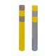 1020mm Orange Safety Bollards Steel Tube Pour In Place Safety Bollards