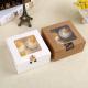 Kraft Paper Packaging Dessert Gift Box Cupcake Packing Box with Clear Window