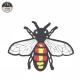 Large Size Bumble Bee Iron On Patches Eco Friendly Customized Color For Coats