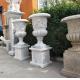 Marble carvings planter stone carved flowerpot sculpture,outdoor stone garden statues supplier