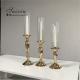3 Pieces Wedding Centerpiece Metal Candle Holder Set Candelabra Gold Color 56CM