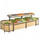 Custom Logo Wooden Fruits and Vegetables Display Rack for Retail Floor Stand Display