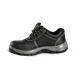 Black Steel Toe Leather Mesh Footwear Lace up / Slip Resistant PU Sole Men's Safety Shoes