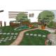 Goverment Project Landscaping Artificial Grass Customized Fake Turf 150 Stitches / M