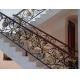 Hot Dipped Galvanized Exterior Wrought Iron Stair Railings , Cast Iron Handrail
