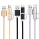 Rohs 2 In 1 Fast Charging Cable Nylon Braided Multi Purpose