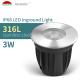 3W  Inground Pool Led Lights , White Color Led Driveway Light DC24V with CE ROHS