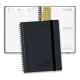 Custom Black Softcover Spiral Bound Planner 2023 Daily Weekly Agenda 6.5x6.8 Inches
