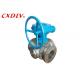 Worm Gear Three Way Stainless Steel Flanged Ball Valve