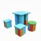 Colorful Plastic Folding Stool With Storage Box , PP Foldable Step Stool