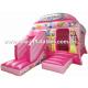 New inflatable princess pink bouncy castle/Commercial Inflatable combo