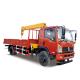 Isuzu / Foton 8 Tons Articulated Mobile Crane Truck With Auger Drills Construction