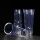 Clear 700ML PET Plastic Cups with Customizable LOGO for Juice and Milk