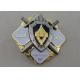 Zinc Alloy Police Souvenir Badges With Soft Enamel 3D Design With Gold Plating