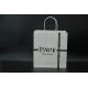 Printing White Eco Paper Bags With Handles Twisted Oversized Bottom
