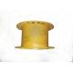 SS304 Small LBS Grooved Drum With Flanges Yellow And Orange Color