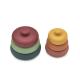 Round 80mm Baby Stacking Toy 100% Food Grade Silicone Teethers