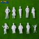 2017 new 1:30  6cm high Architectural Scale Model Figure White Figure Passenger figure for Model Train Layout