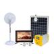 CE 50W Solar Energy Home Systems 12.8V Portable Solar Power Generator With TV Fan