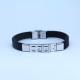 Factory Direct Stainless Steel High Quality Silicone Bracelet Bangle LBI107